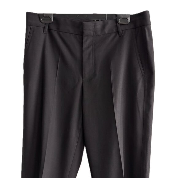 Vince Dress Pants Wms Sz 8 Lightweight Black Flat Front Straight Leg Chino EUC - Picture 3 of 14